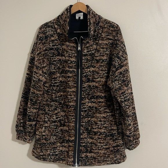 Varley Romar Jacket Brown/Black Wool Blend xl - Picture 4 of 13